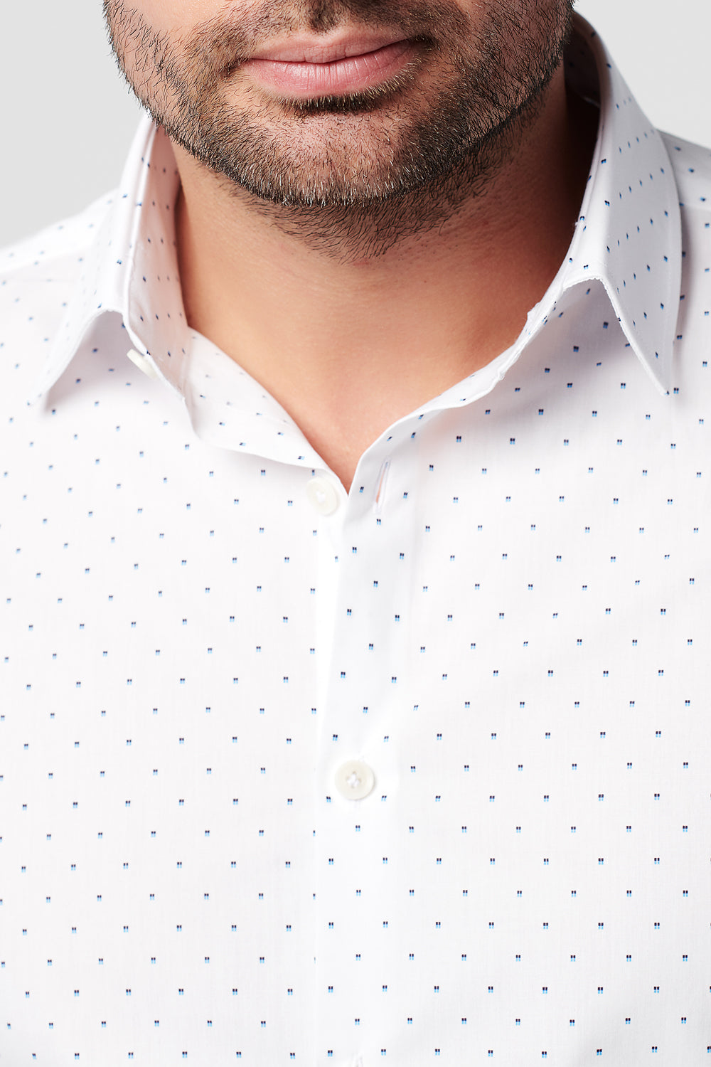Shirt - Slim Fit - Spotted White (last stock)