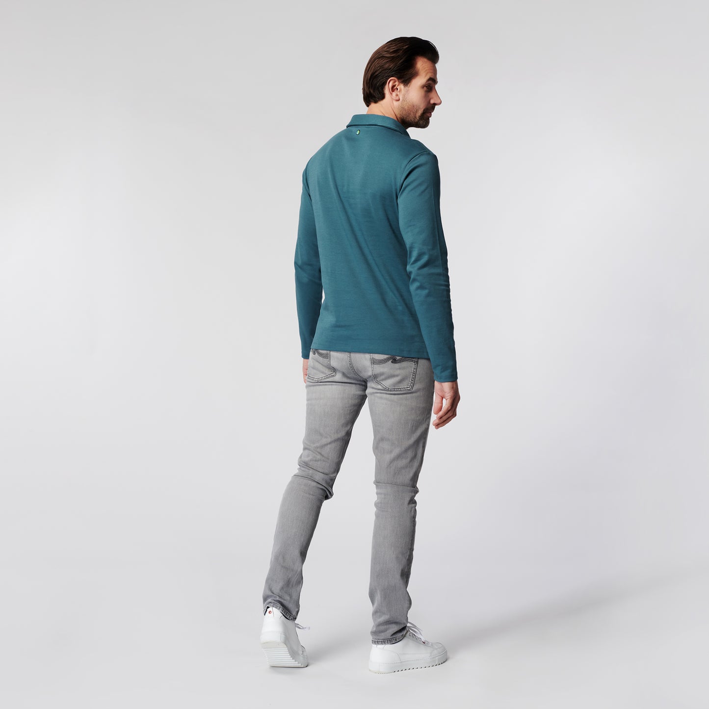 Longsleeve Polo - Sky