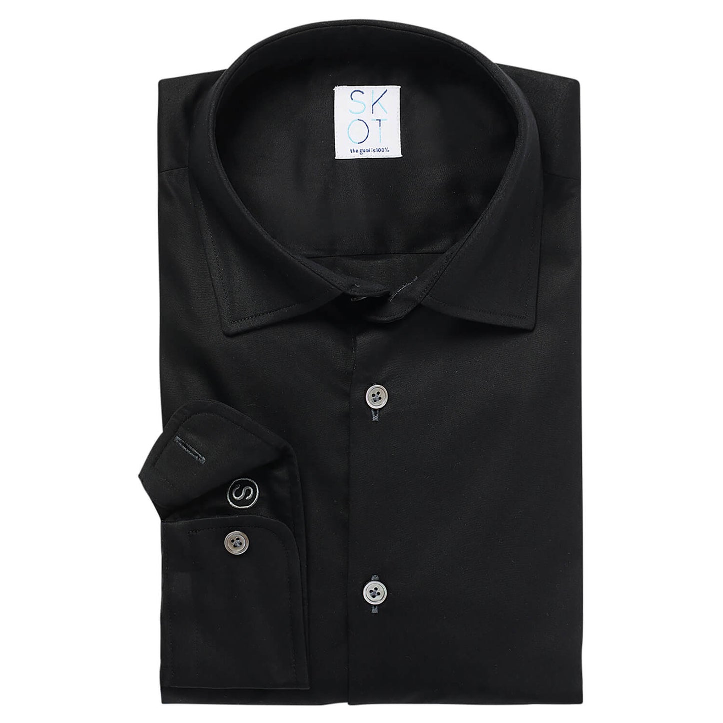 Overhemd - Slim Fit - Circular Black