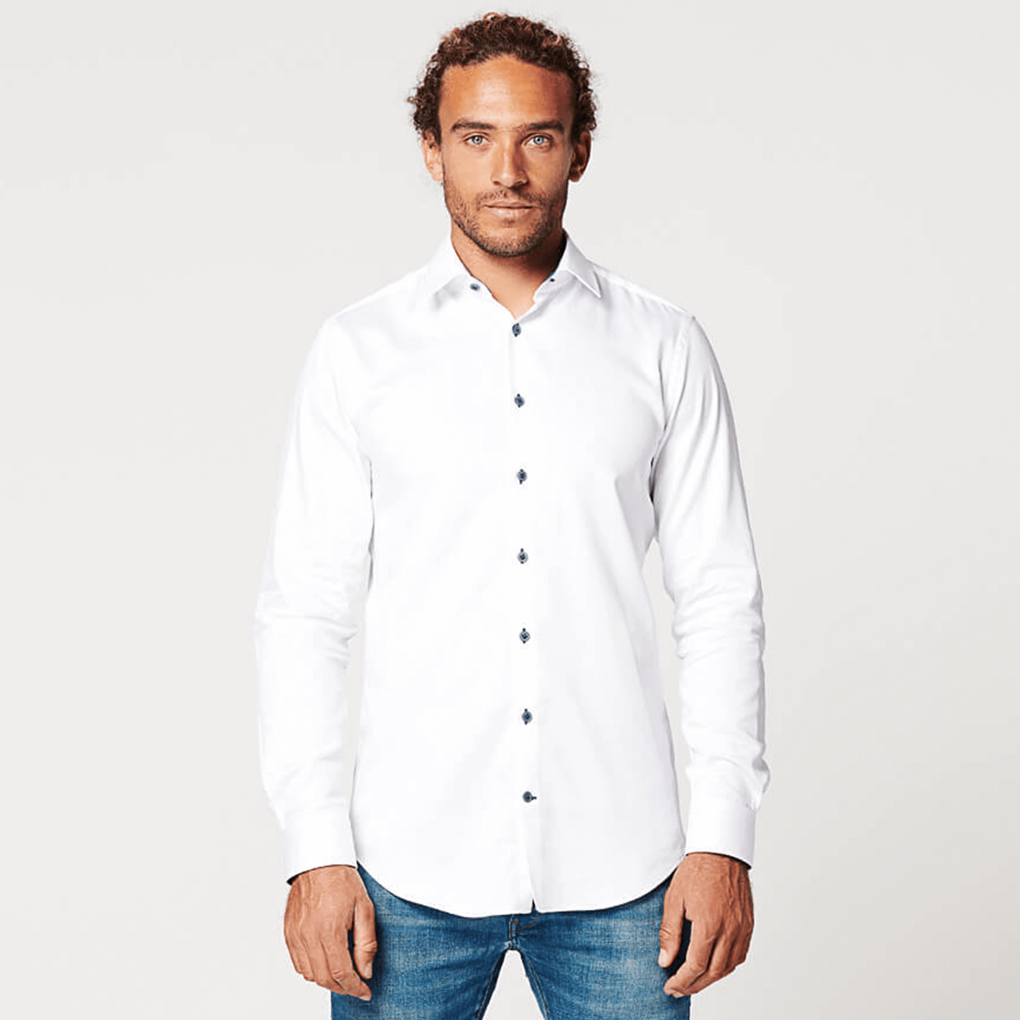 Overhemd - Slim Fit - Circular White Contrast