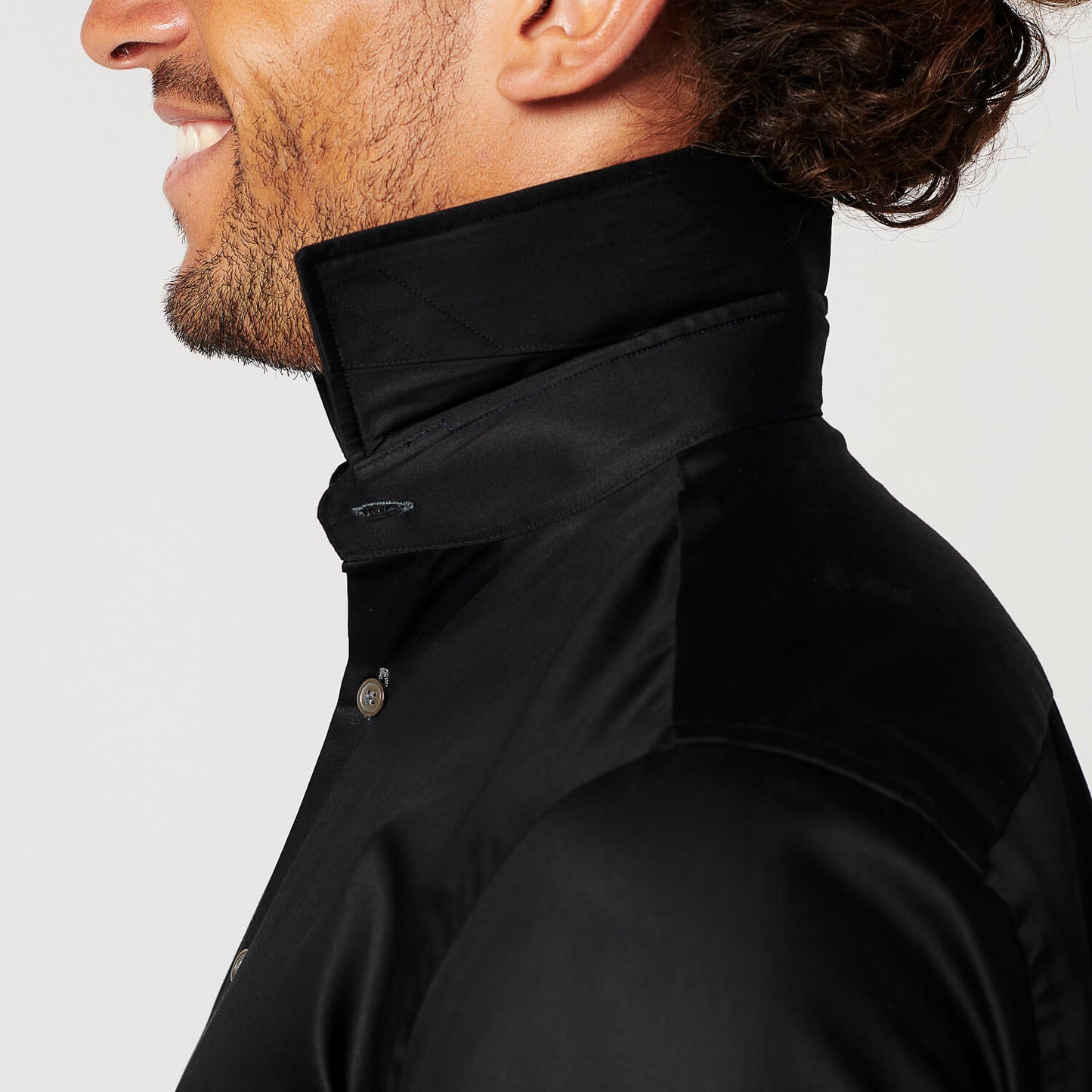 Overhemd - Slim Fit - Circular Black