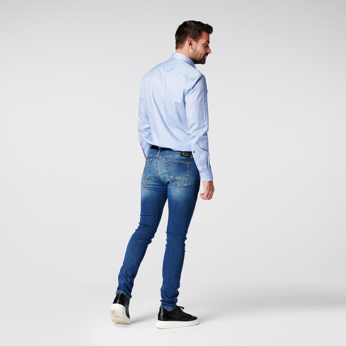 Shirt - Slim Fit - Fishbone Blue