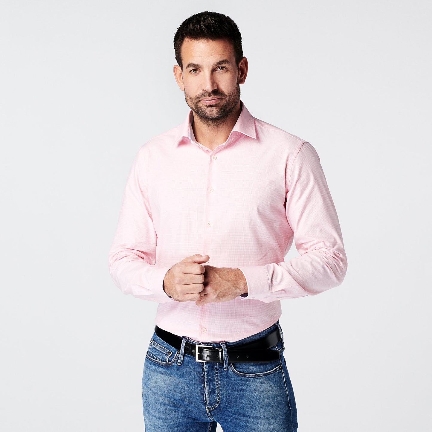 Overhemd - Slim Fit - Checkered Pink
