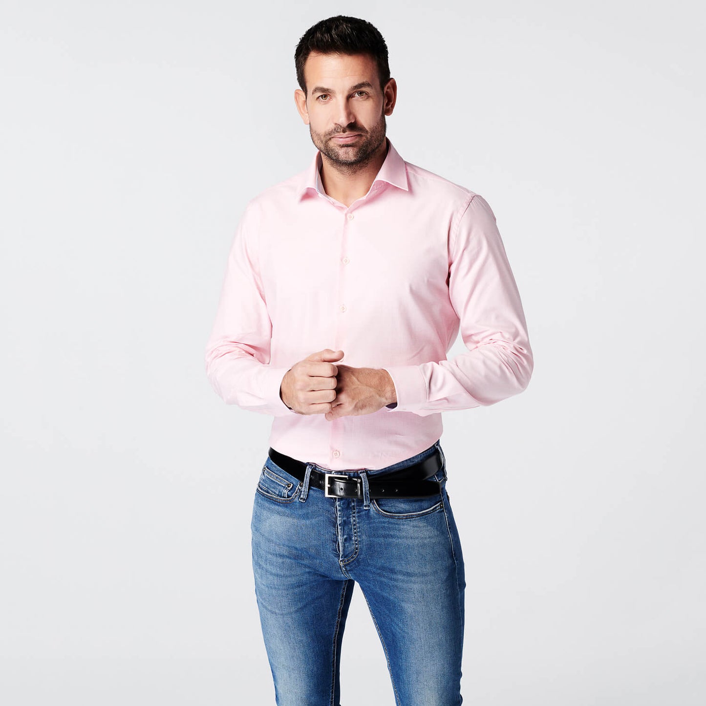Overhemd - Slim Fit - Checkered Pink