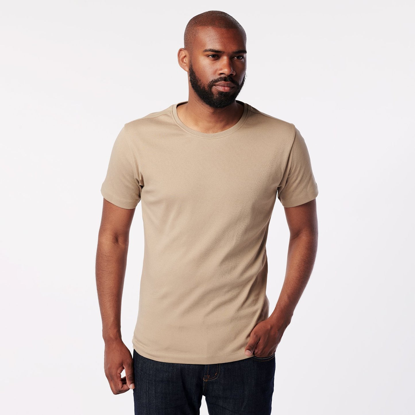 T-shirt - Earth - Round Neck - Sand