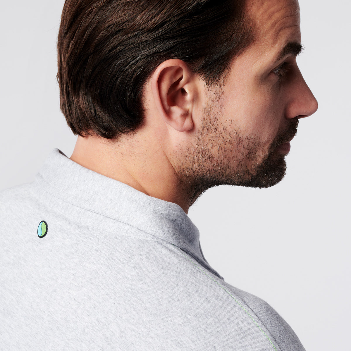 Longsleeve Polo - Grey Melange