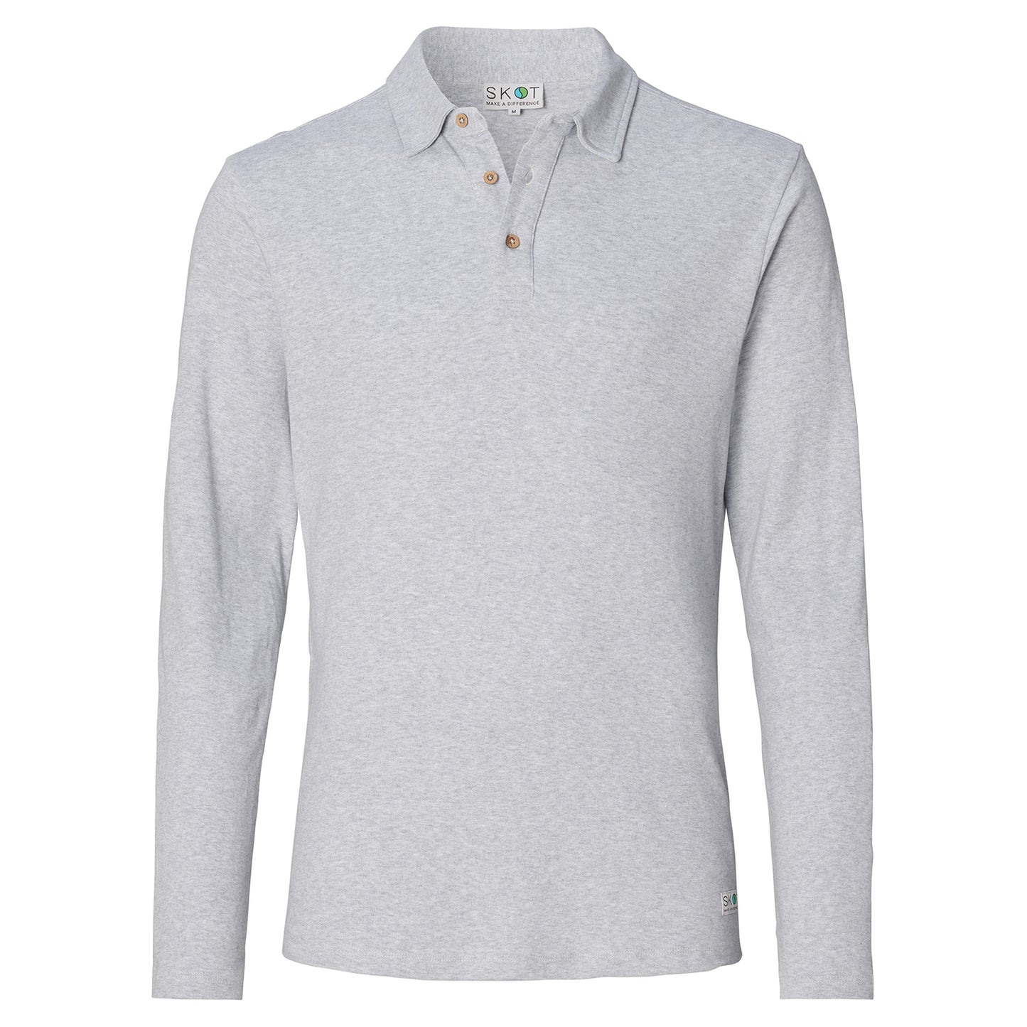 Longsleeve Polo - Grey Melange