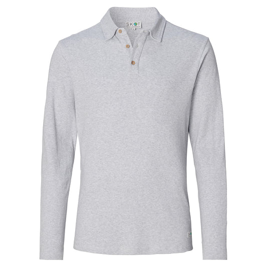 Longsleeve Polo - Grey Melange
