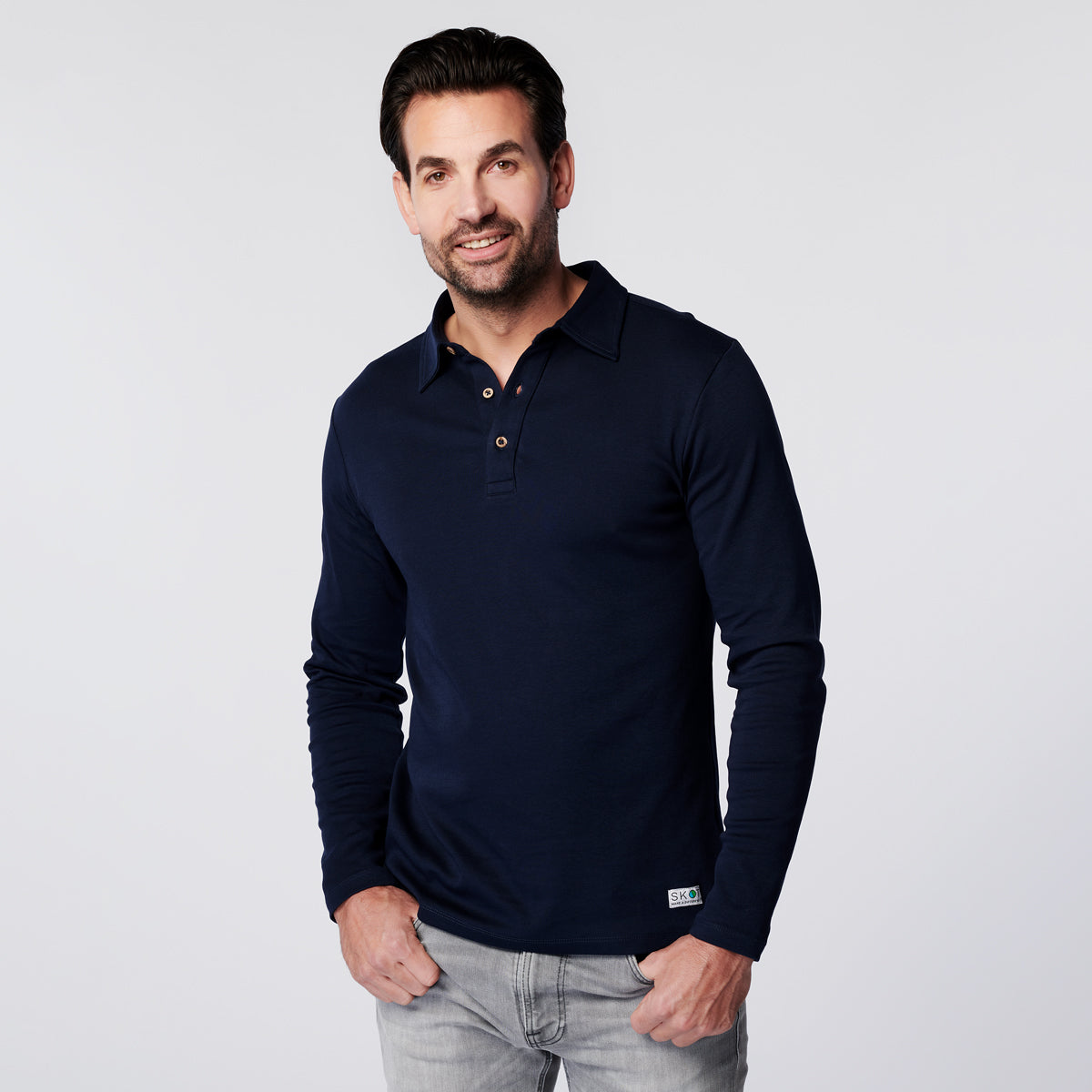 Longsleeve Polo - Navy