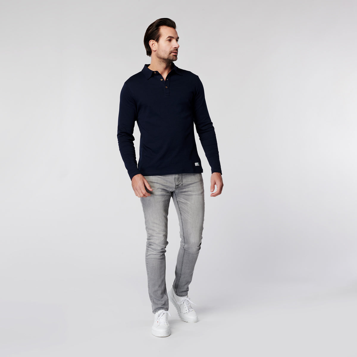 Longsleeve Polo - Navy