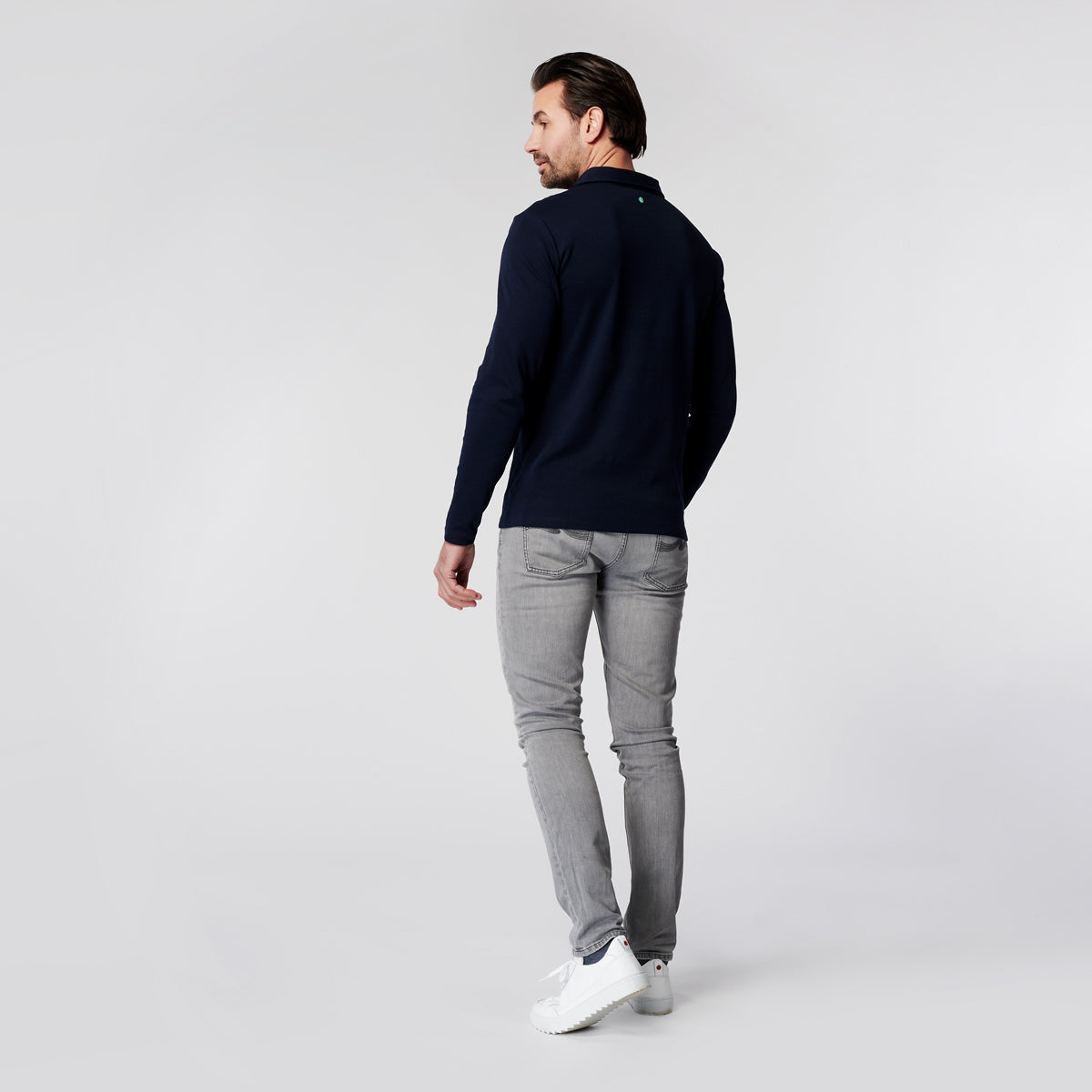 Longsleeve Polo - Navy