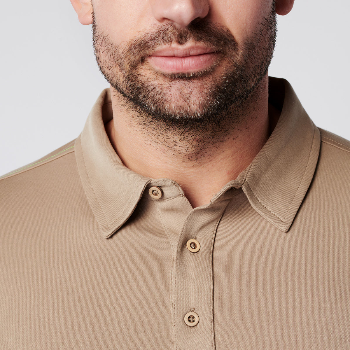 Longsleeve Polo - Sand