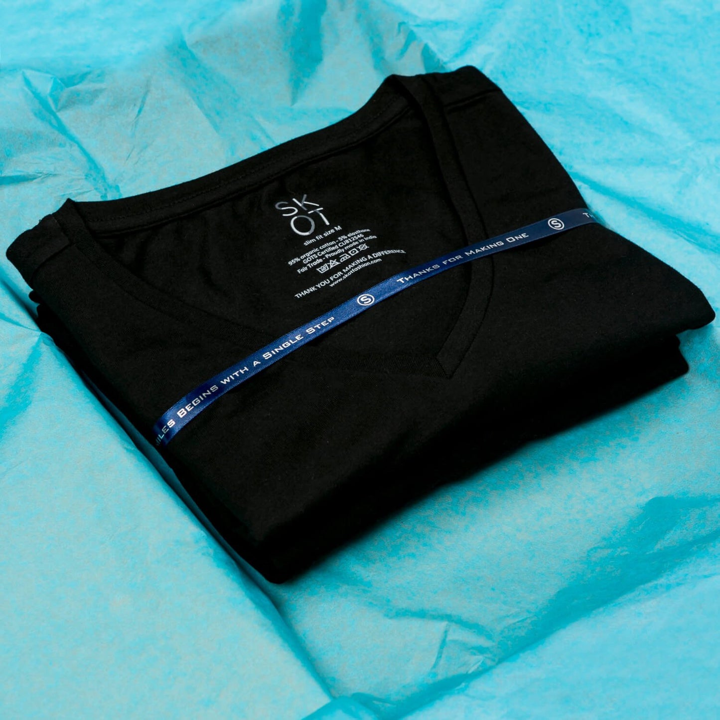 T-shirt Black V-neck Men | 2-pack | Slim Fit
