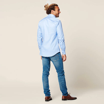 Shirt - Slim Fit - Circular Blue Contrast