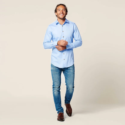 Shirt - Slim Fit - Circular Blue Contrast