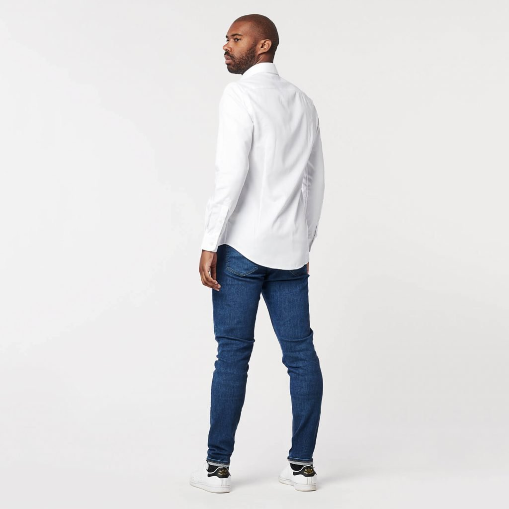 Shirt - Circular White - Regular Fit - Brest Pocket