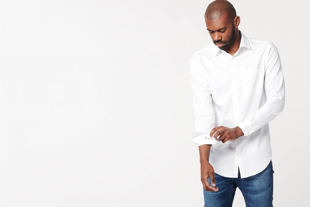 Shirt - Circular White - Regular Fit - Brest Pocket