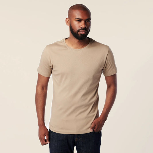 T-shirt - Ronde Hals - Sand
