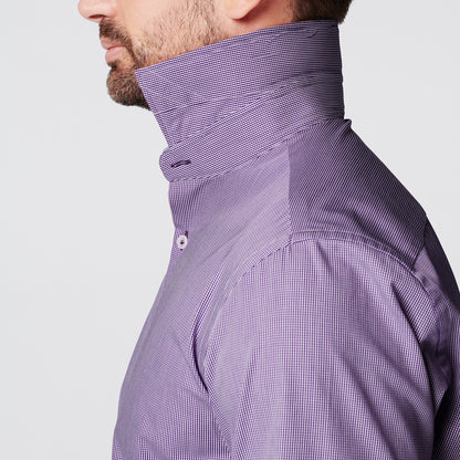 Shirt - Slim Fit - Checkered Purple