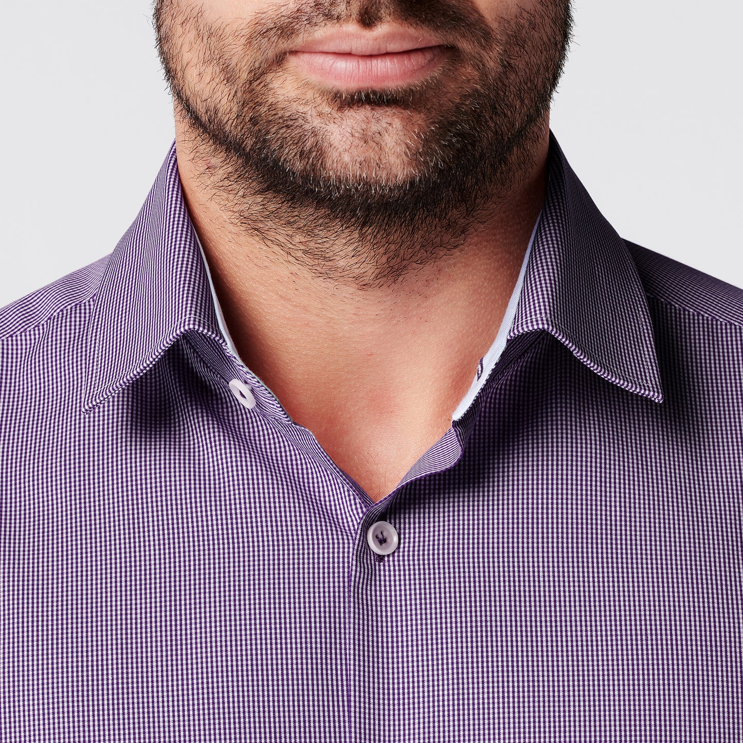 Shirt - Slim Fit - Checkered Purple