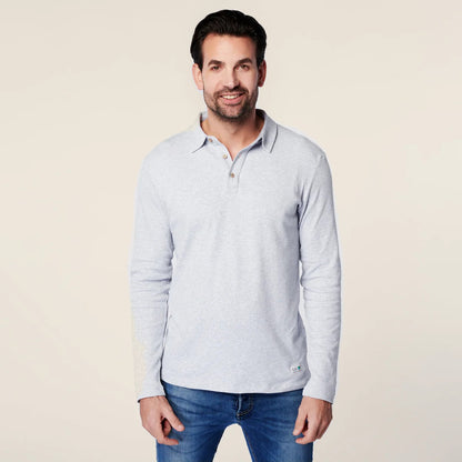 Longsleeve Polo - Grey Melange