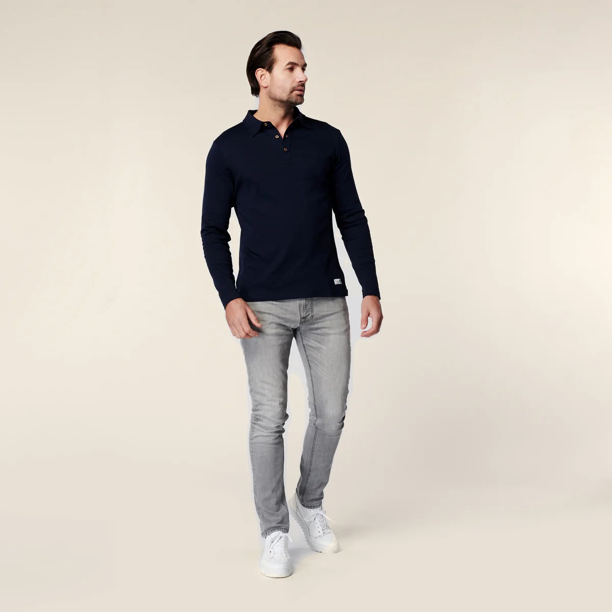 Longsleeve Polo - Navy