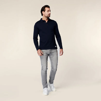 Longsleeve Polo - Navy