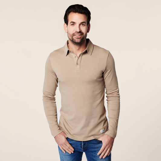 Longsleeve Polo - Sand