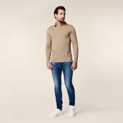 Longsleeve Polo - Sand