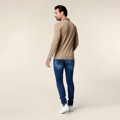 Longsleeve Polo - Sand