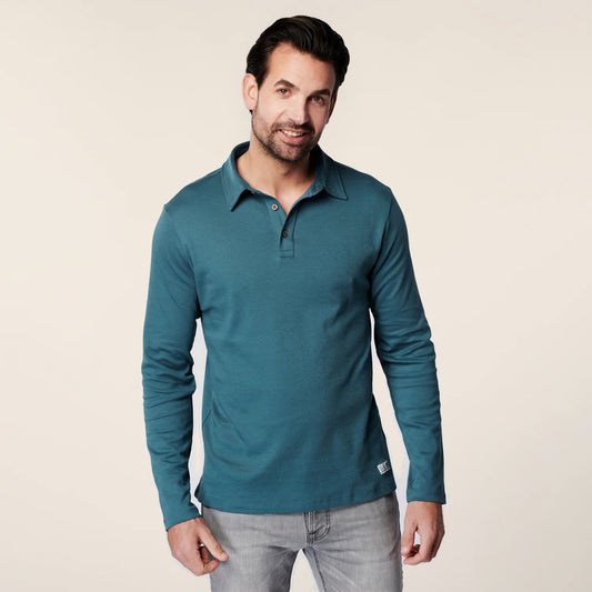 Longsleeve Polo - Sky