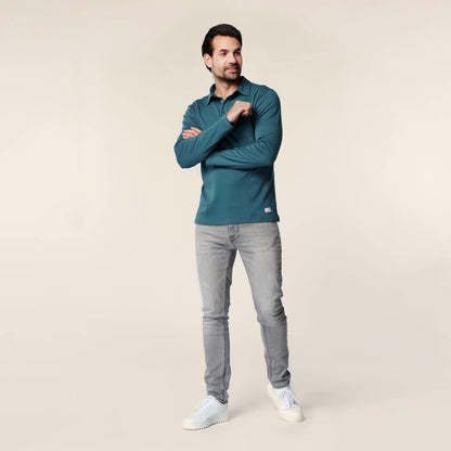 Longsleeve Polo - Sky