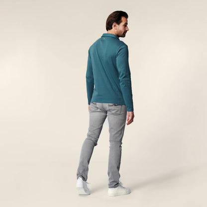 Longsleeve Polo - Sky