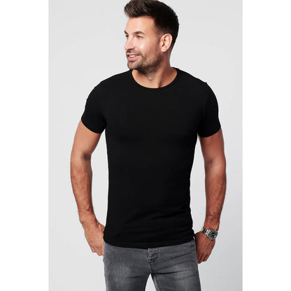 T-shirt Black Round Neck Men | 2-pack | Slim Fit