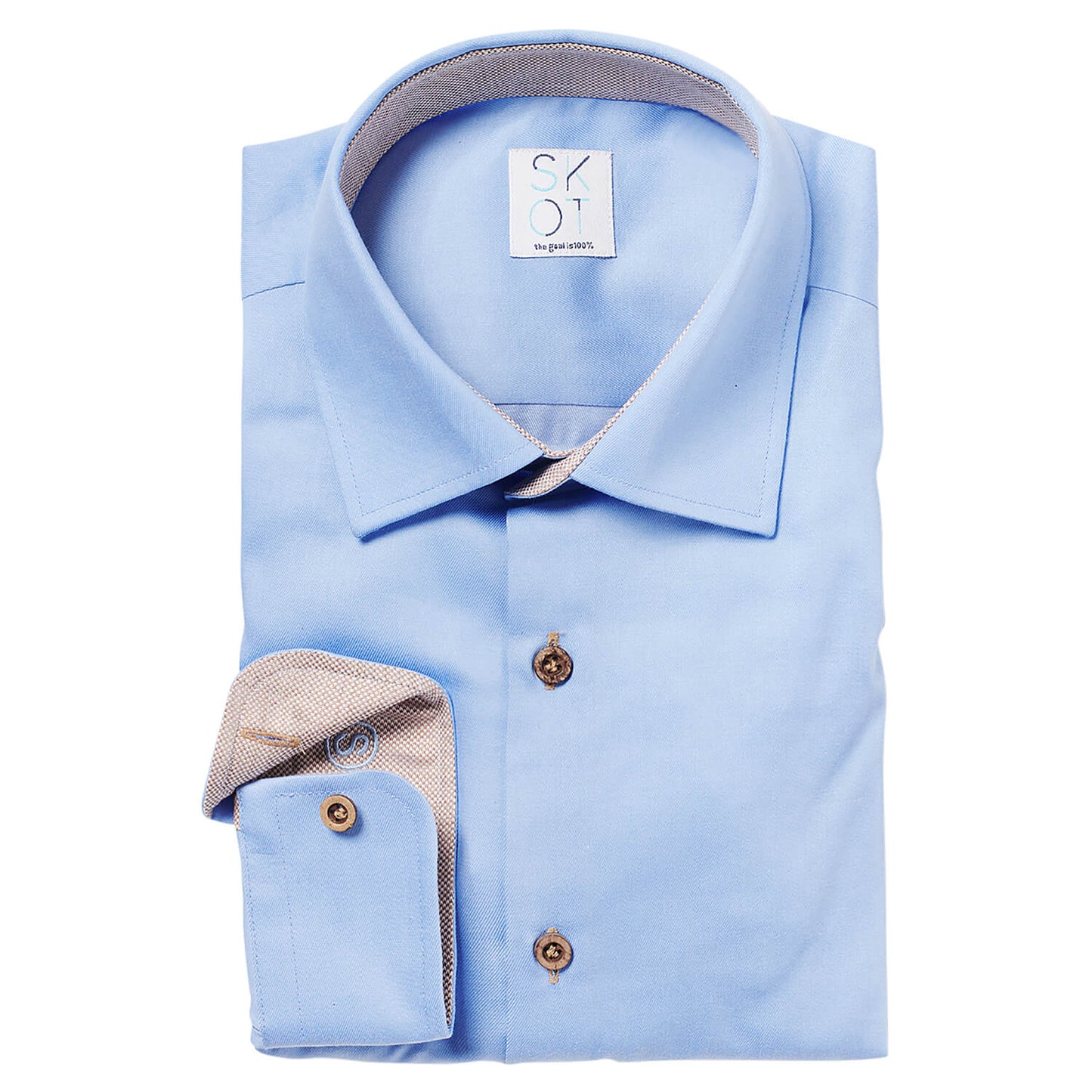 Shirt - Slim Fit - Circular Blue Contrast