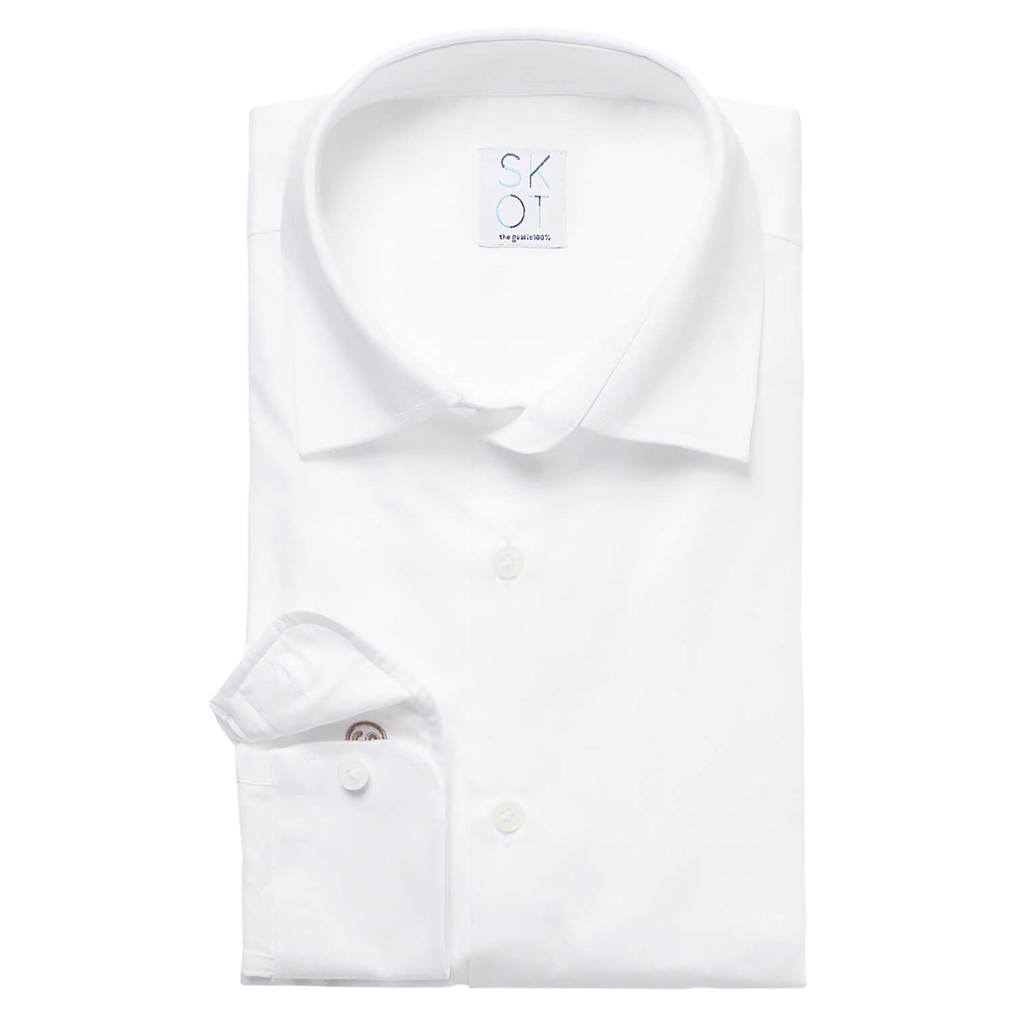 Overhemd - Slim Fit - Mouwlengte 7 - Circular White