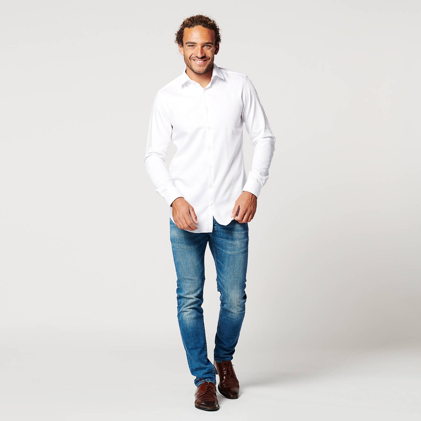 Overhemd - Circular White - Regular Fit