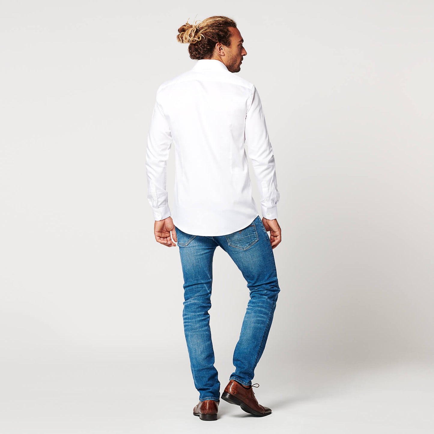 Overhemd - Circular White - Regular Fit