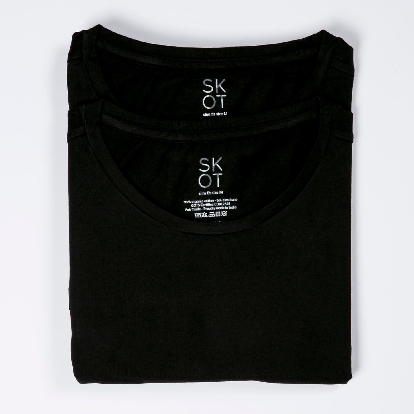 T-shirt - Round Neck 2-pack - Black