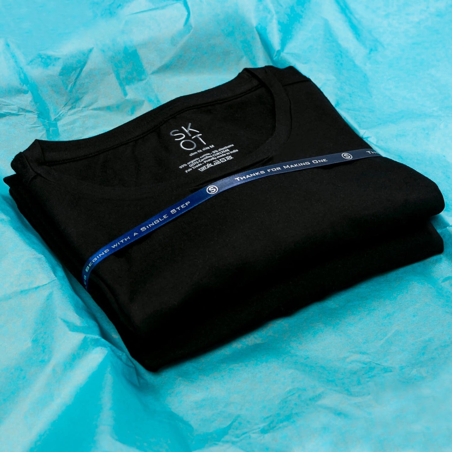 T-shirt Black Round Neck Men | 2-pack | Slim Fit