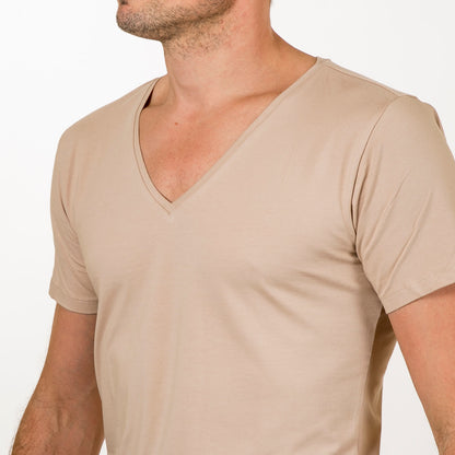 Onder T-shirt Onzichtbaar Diepe V-Hals Heren | 2-pack