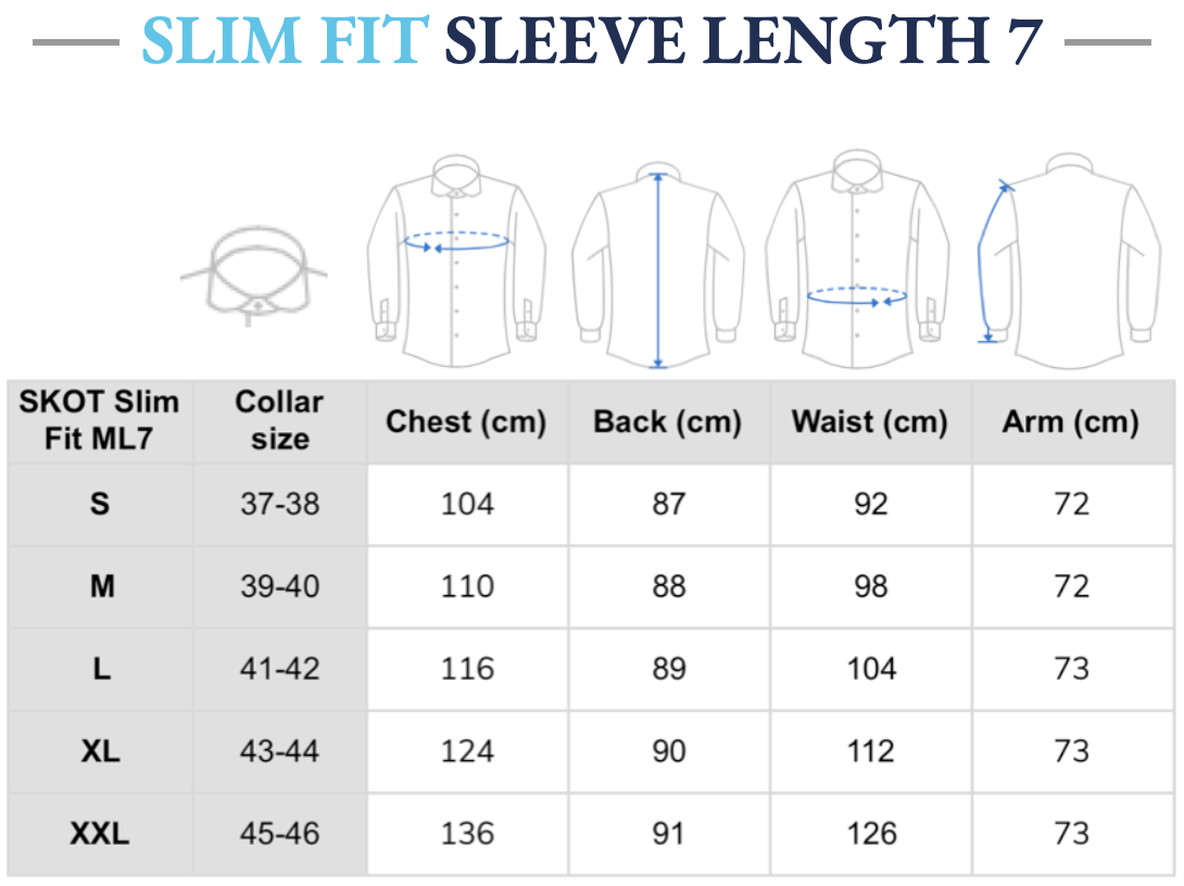 Overhemd - Slim Fit mouwlengte 7 - Circular Eagle
