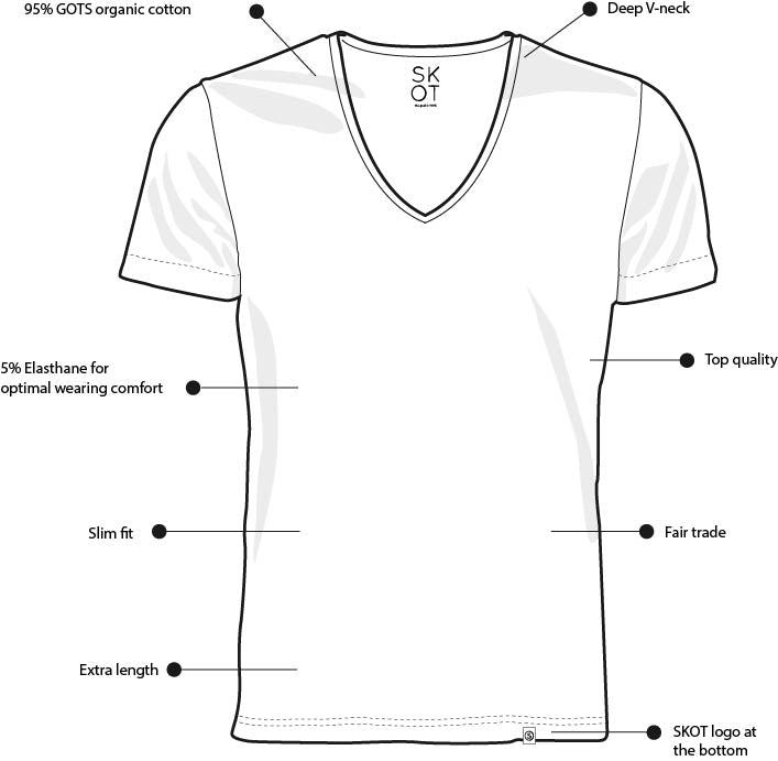Basic T-shirt Invisible Deep V-neck Men | 2-pack